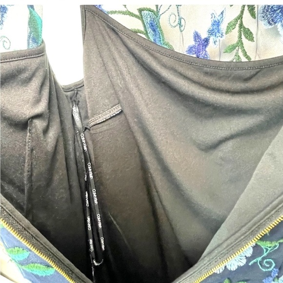 Women's Calvin Klein Floral Embroidered Floral Foliage Dress 12 Wedding Event - Picture 16 of 16